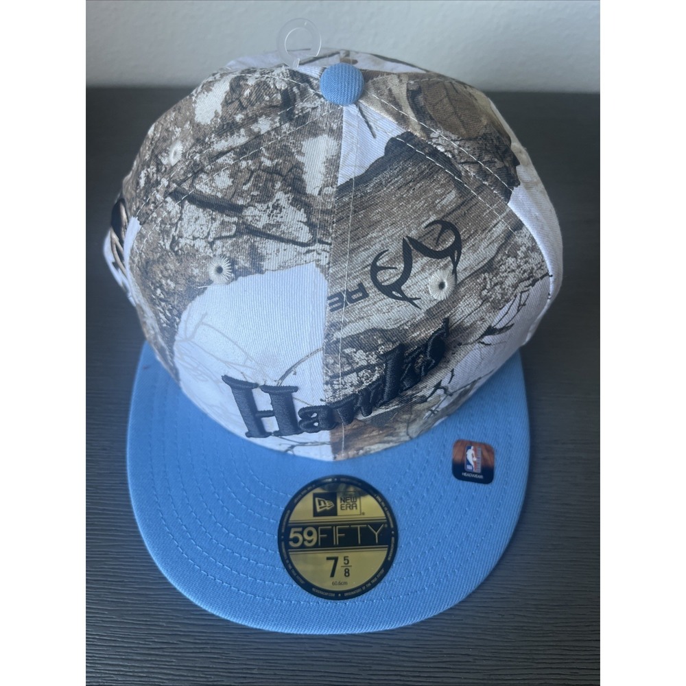 Atlanta Hawks New Era Realtree Camo NBA 7 5/8 Fitted Hat Cap NWT